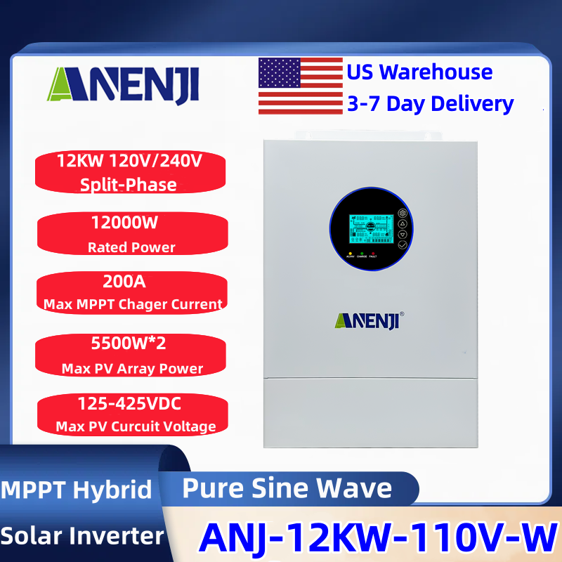 Inversor solar híbrido ANENJI  - Charge Controller Solar reseña y precio