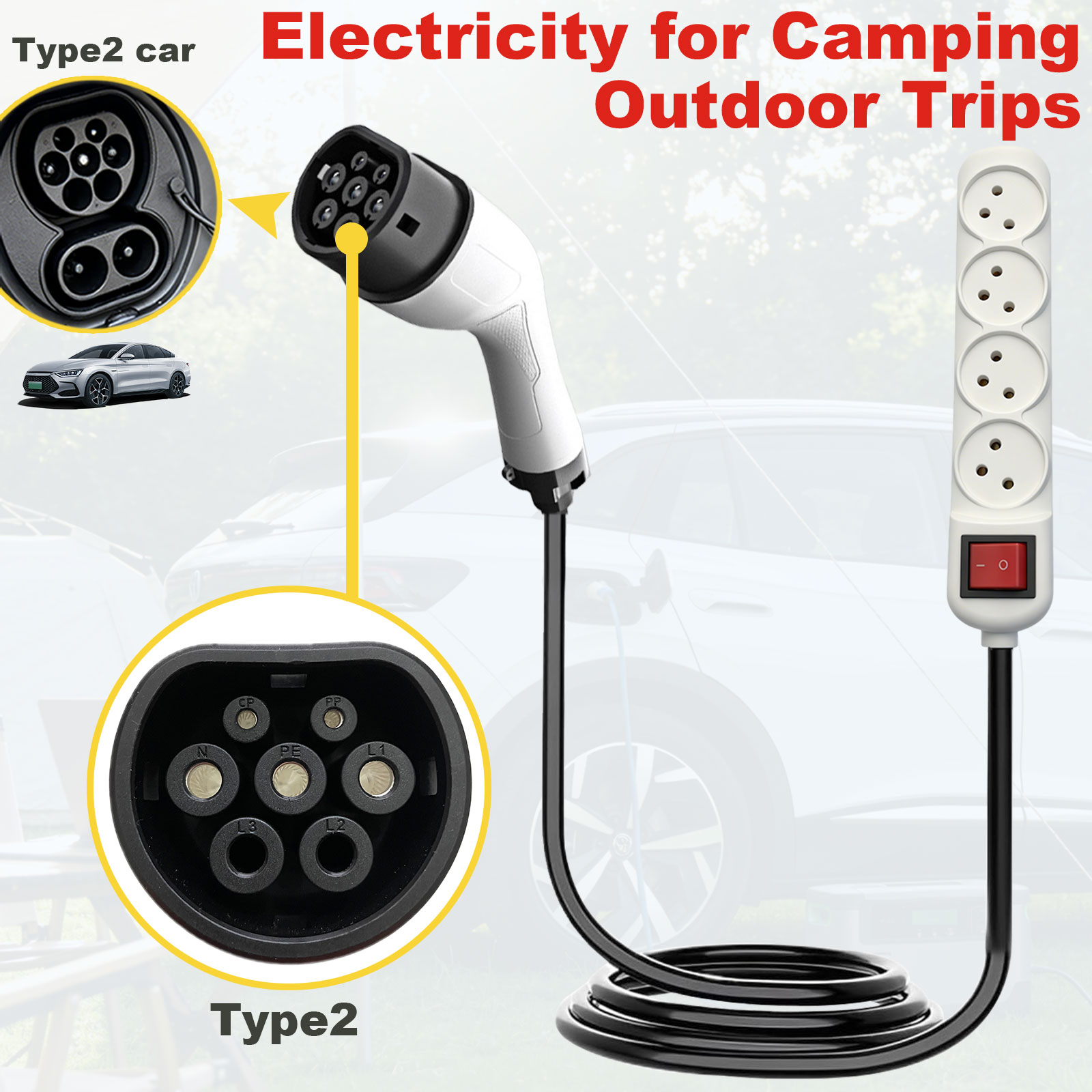 Adaptador de descarga V2L Tipo - Outdoor Power Station reseña y precio